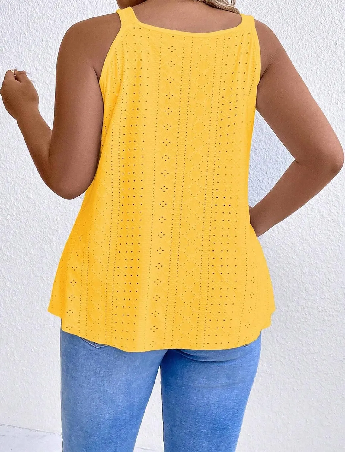ZAFUL Plus Size Camisole Top for Women Summer Casual Ring Connected Sleeveless Tank Tops