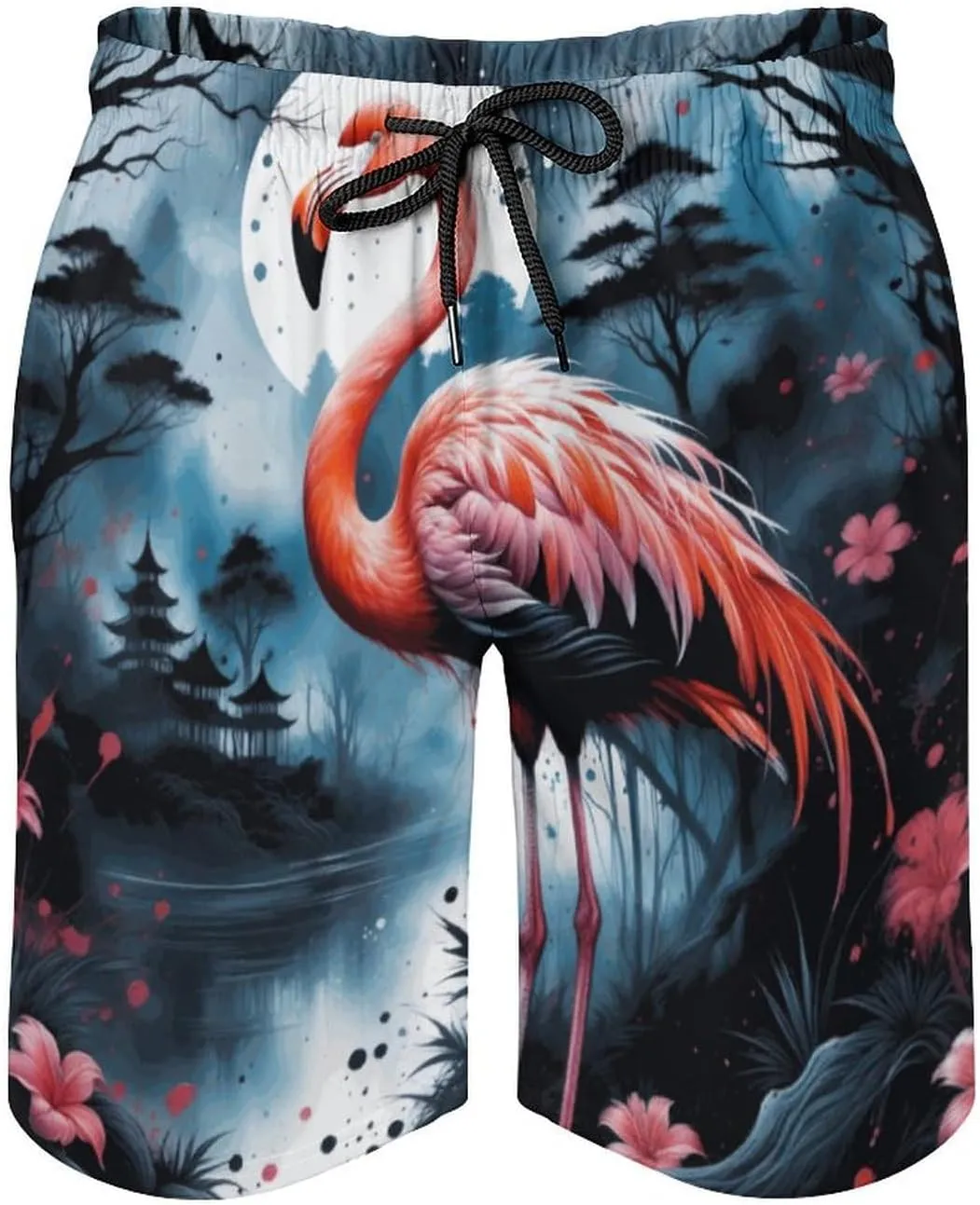 Zakqeik Lions Summer Mens Swimtrunks Workout Cool Shorts Running Pants with Pockets