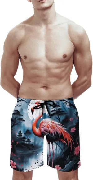 Zakqeik Lions Summer Mens Swimtrunks Workout Cool Shorts Running Pants with Pockets