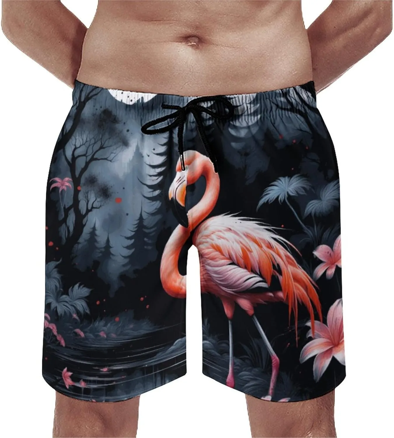 Zakqeik Lions Summer Mens Swimtrunks Workout Cool Shorts Running Pants with Pockets