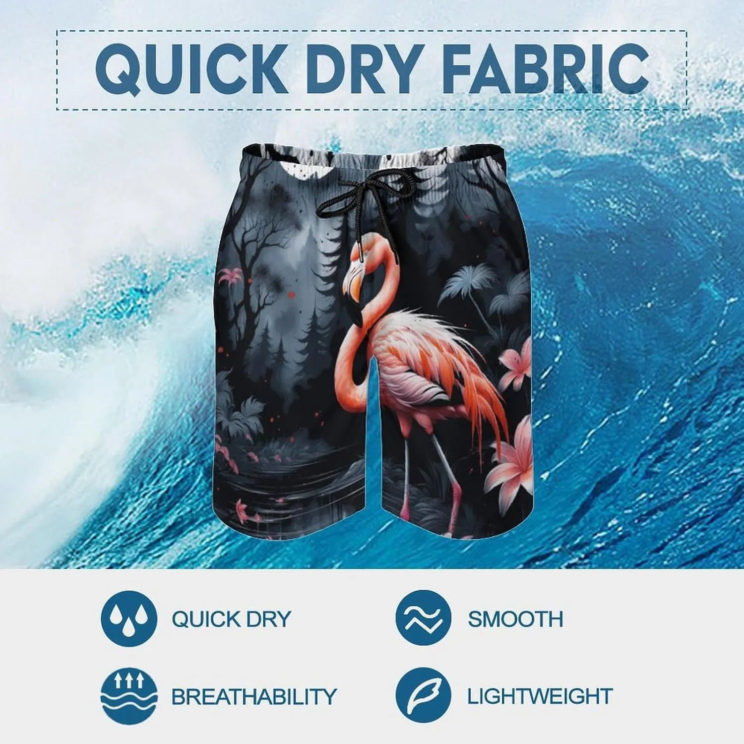 Zakqeik Lions Summer Mens Swimtrunks Workout Cool Shorts Running Pants with Pockets