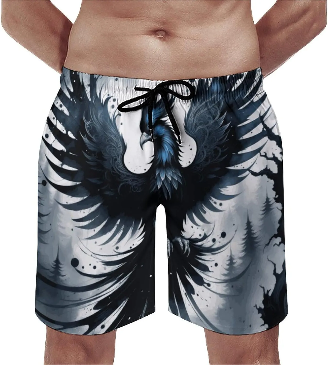 Zakqeik Lions Summer Mens Swimtrunks Workout Cool Shorts Running Pants with Pockets