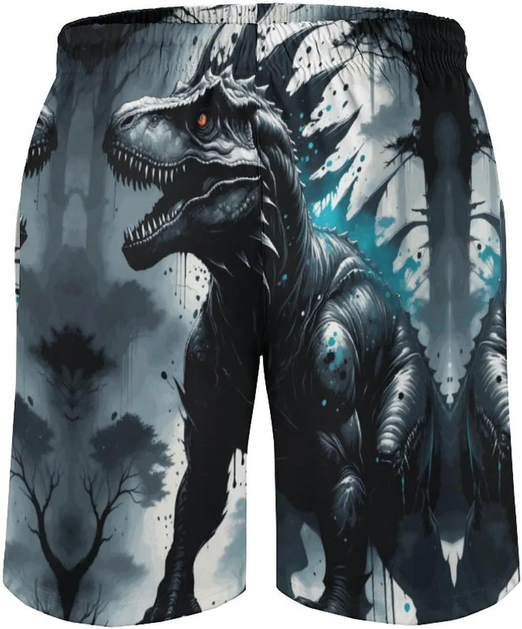 Zakqeik Lions Summer Mens Swimtrunks Workout Cool Shorts Running Pants with Pockets