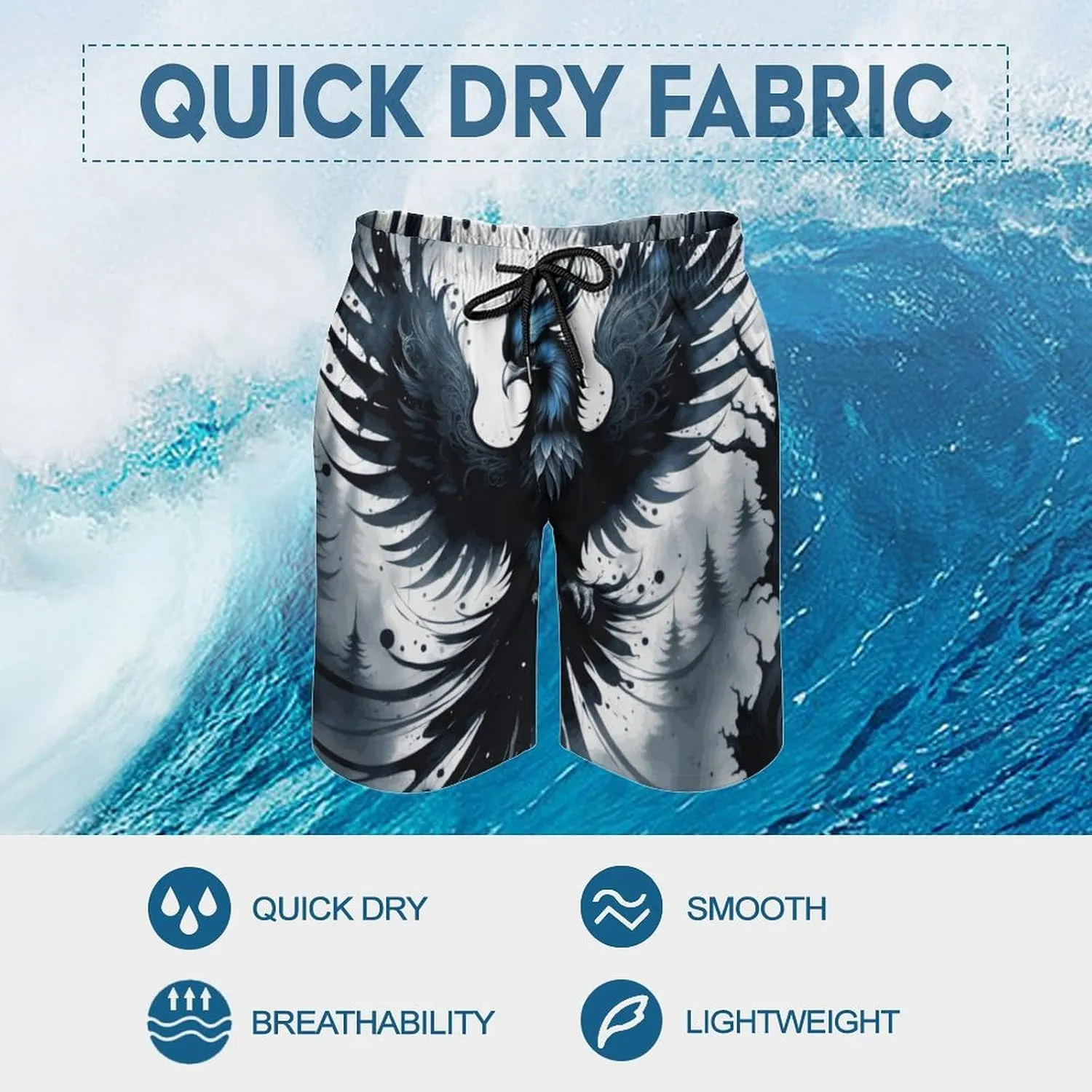 Zakqeik Lions Summer Mens Swimtrunks Workout Cool Shorts Running Pants with Pockets