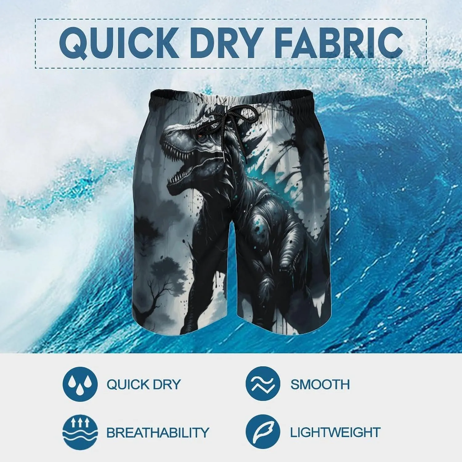 Zakqeik Lions Summer Mens Swimtrunks Workout Cool Shorts Running Pants with Pockets