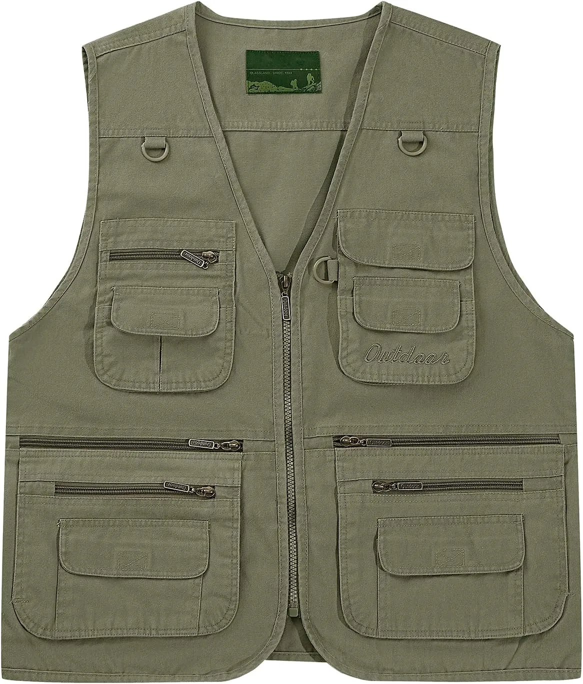 Ziker Men's Fishing Vest Outdoors Travel Work Photography Journalist Cargo Vest Jacket with Multi Pockets