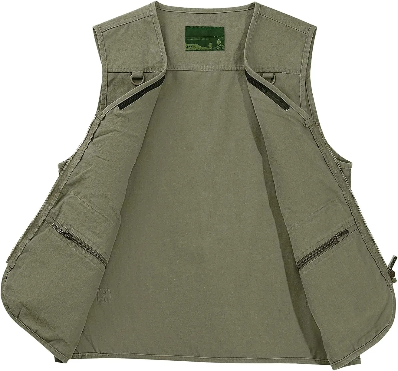 Ziker Men's Fishing Vest Outdoors Travel Work Photography Journalist Cargo Vest Jacket with Multi Pockets