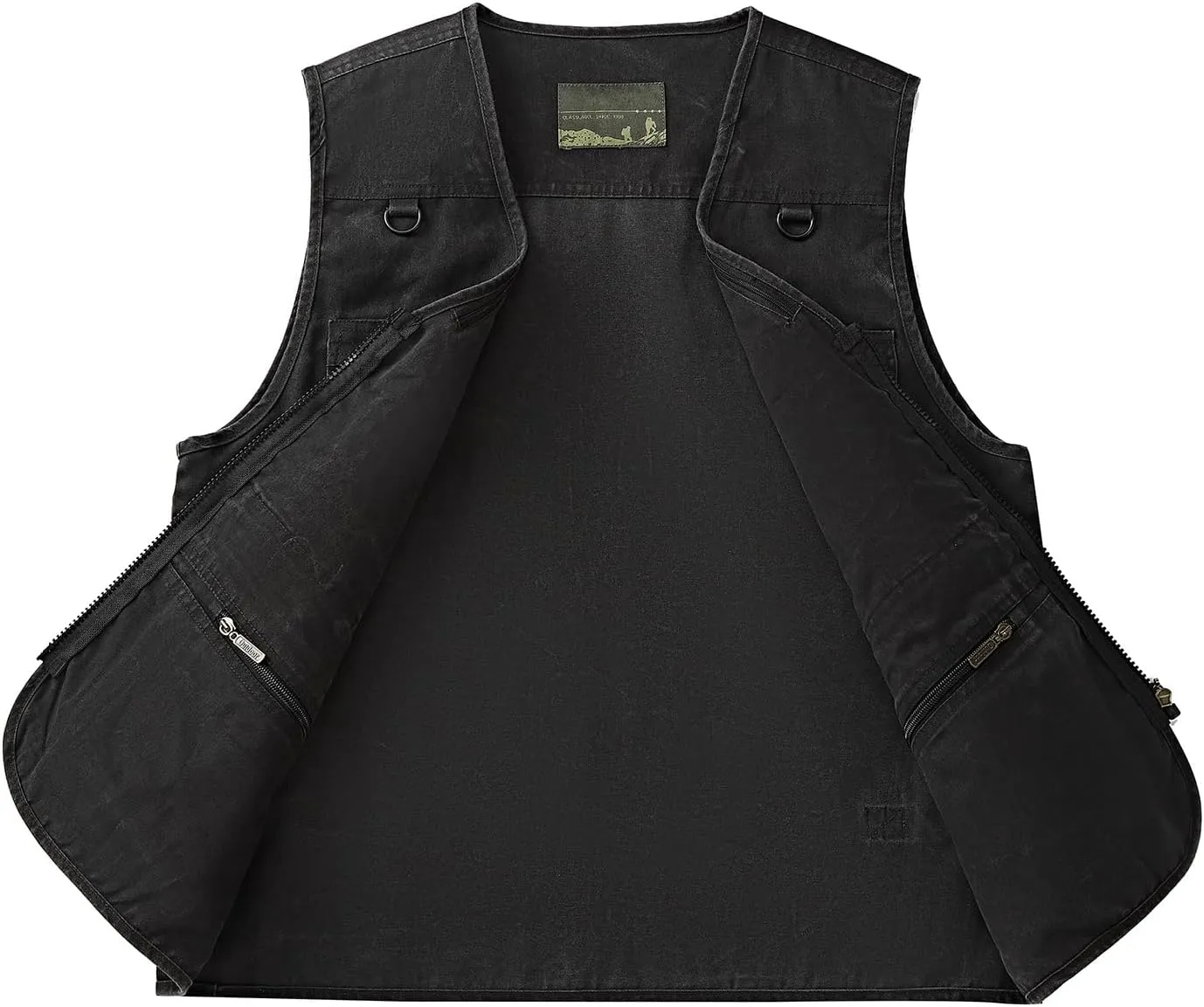 Ziker Men's Fishing Vest Outdoors Travel Work Photography Journalist Cargo Vest Jacket with Multi Pockets