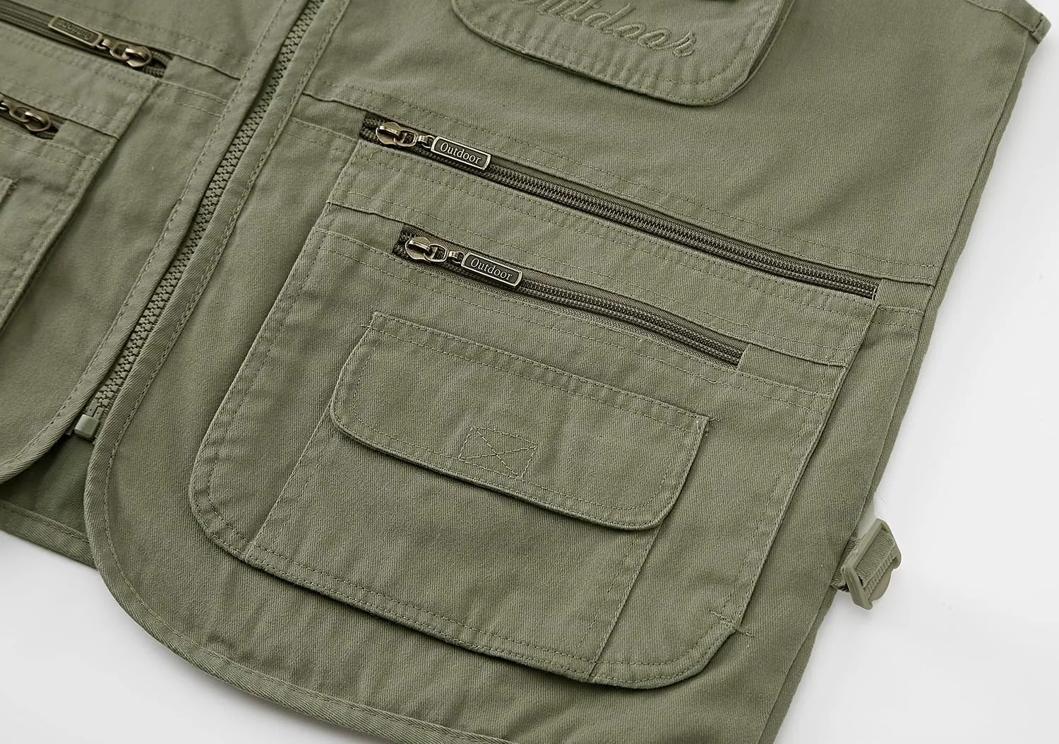 Ziker Men's Fishing Vest Outdoors Travel Work Photography Journalist Cargo Vest Jacket with Multi Pockets